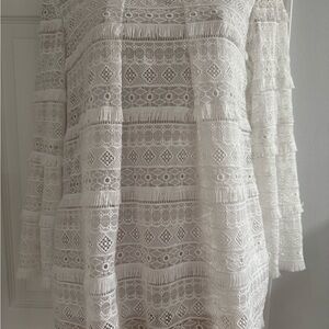Sara Campbell White Lace Dress sz XS like new!